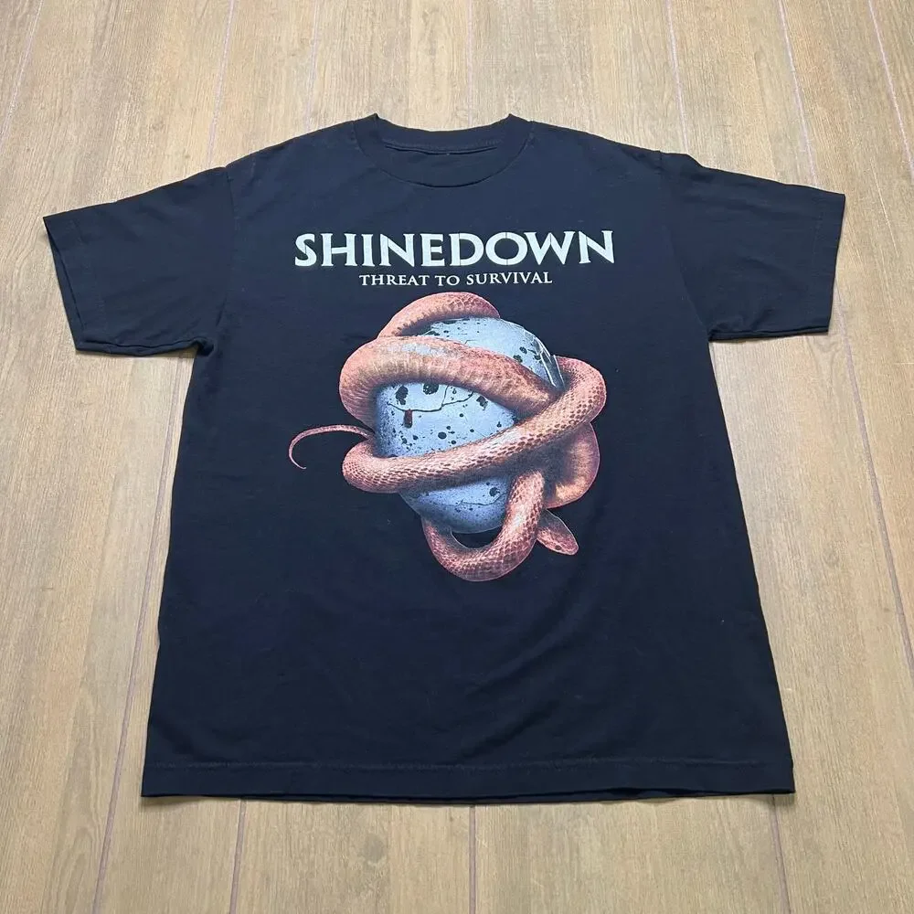 Shinedown Threat To Survival Tour 2017 Band T‎ Shirt Black Mens M/L